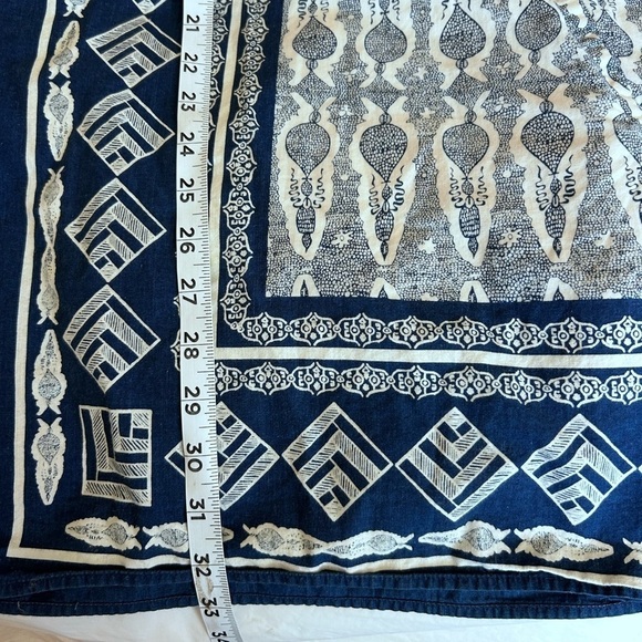 BILLY REID Mens Tribal Print Oversized Poncho Shirt S Resort Wear - Picture 13 of 13